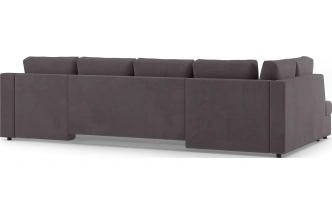 Диван П-образный Невада, модель 020, комплектация 5 левый, Omega 24 (коричневый)