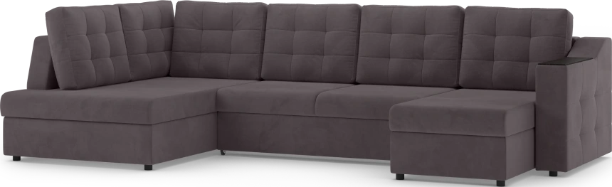 Диван П-образный Невада, модель 020, комплектация 5 левый, Omega 24 (коричневый)