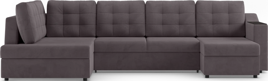 Диван П-образный Невада, модель 020, комплектация 5 левый, Omega 24 (коричневый)
