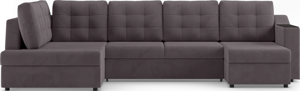 Диван П-образный Невада, модель 020, комплектация 5 левый, Omega 24 (коричневый)