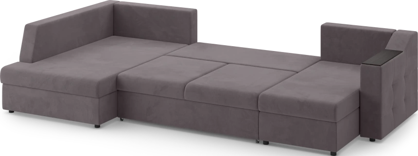 Диван П-образный Невада, модель 020, комплектация 5 левый, Omega 24 (коричневый)