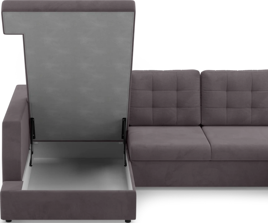 Диван П-образный Невада, модель 020, комплектация 5 левый, Omega 24 (коричневый)