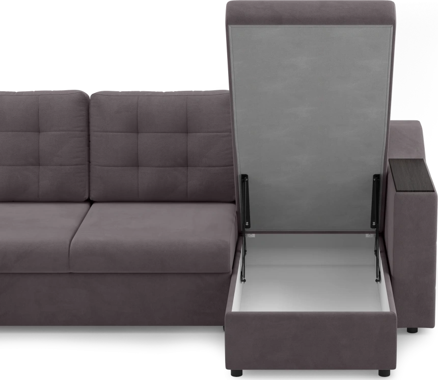 Диван П-образный Невада, модель 020, комплектация 5 левый, Omega 24 (коричневый)