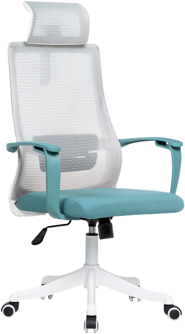Компьютерное кресло More, gray / blue / white