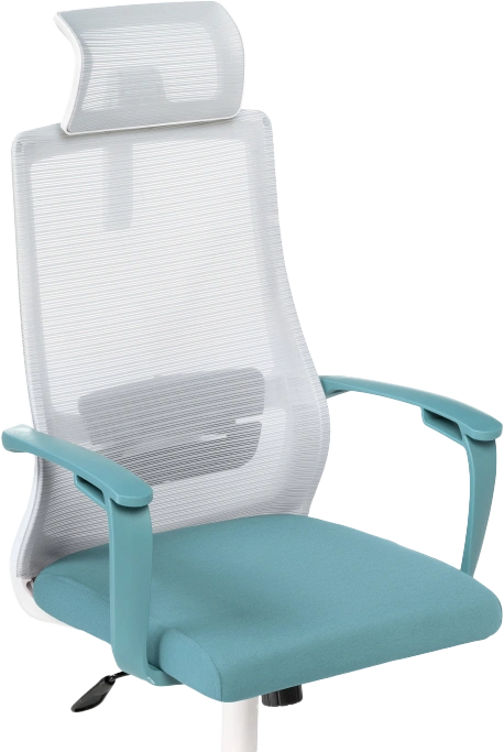 Компьютерное кресло More, gray / blue / white