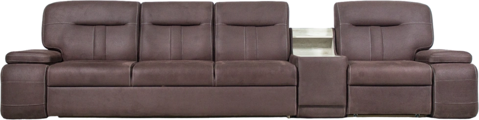 Диван модульный Арт-18, ткань Софа 18, нить контрастная, декор дуб серый, бар справа