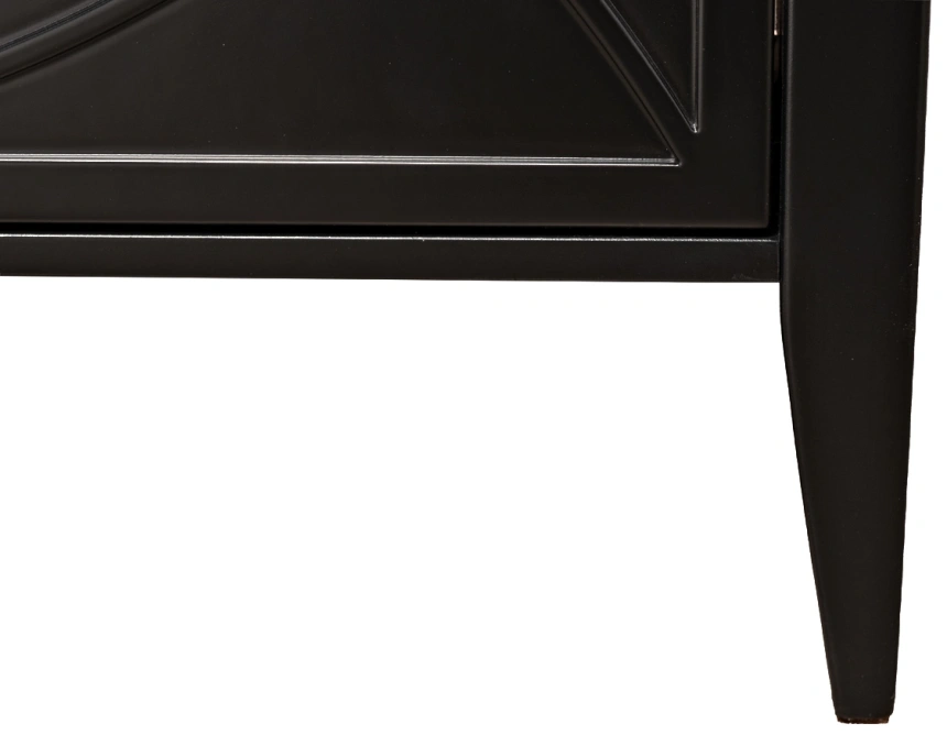 Тумба прикроватная 151SV-00008, с ящиками, черная