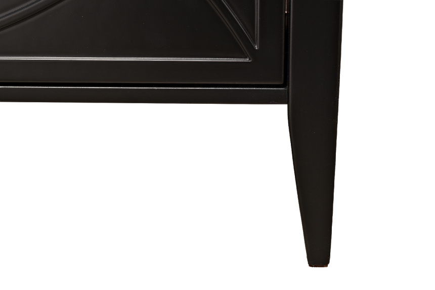 Тумба прикроватная 151SV-00008, с ящиками, черная