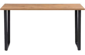 Кухонный стол Лота Лофт, 140x80, ЛДСП, дуб делано темный, каркас матовый черный