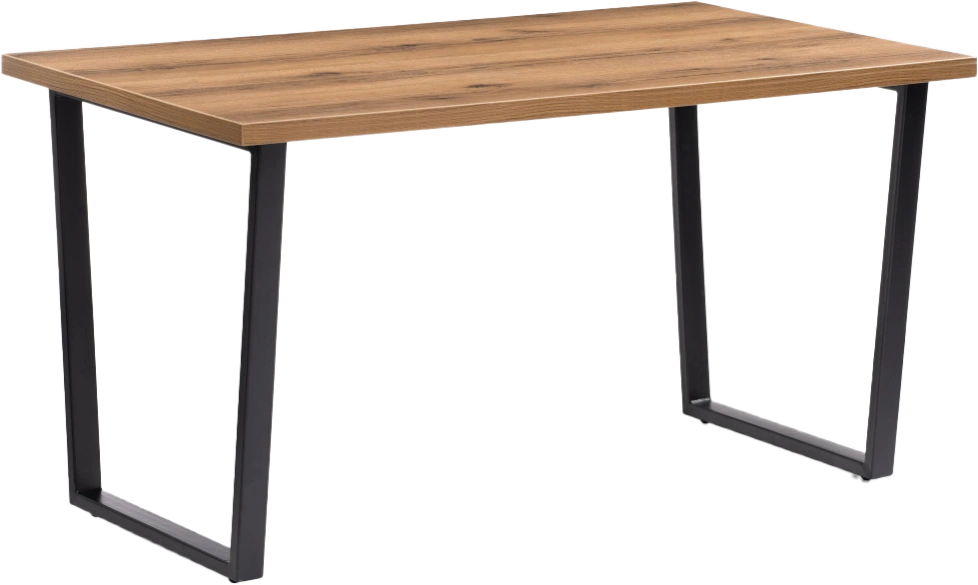 Кухонный стол Лота Лофт, 140x80, ЛДСП, дуб делано темный, каркас матовый черный