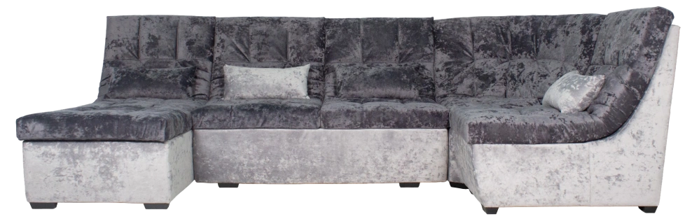 Диван модульный п-образный София 2, Kioto grafit, Kioto dove