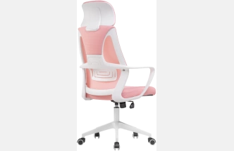 Офисное кресло Golem, с подголовником, pink / white