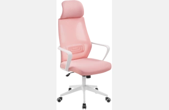 Офисное кресло Golem, с подголовником, pink / white