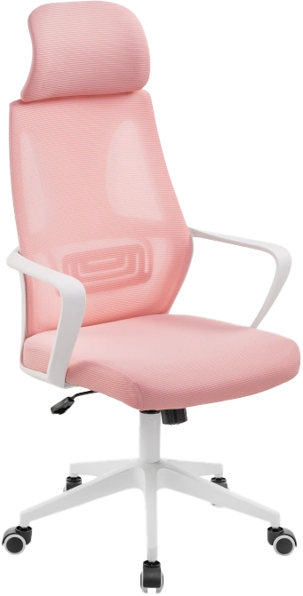 Офисное кресло Golem, с подголовником, pink / white