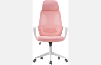 Офисное кресло Golem, с подголовником, pink / white