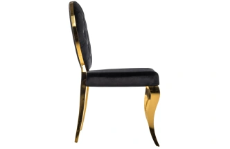 Стул Odda, на металлокаркасе, черный / золотой