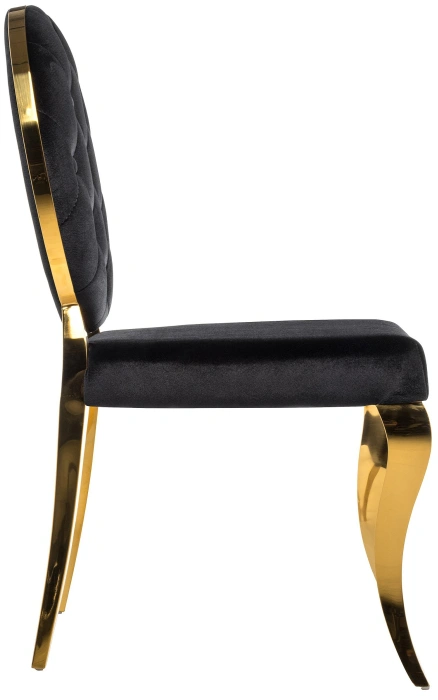 Стул Odda, на металлокаркасе, черный / золотой