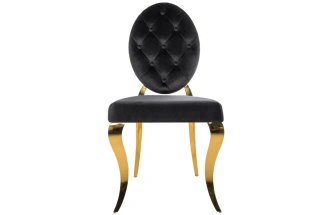 Стул Odda, на металлокаркасе, черный / золотой