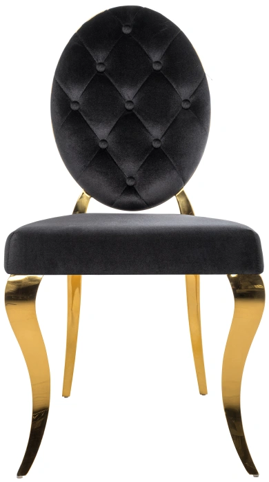 Стул Odda, на металлокаркасе, черный / золотой