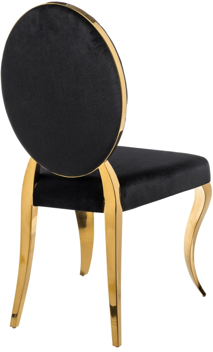 Стул Odda, на металлокаркасе, черный / золотой
