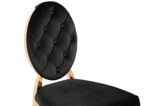 Стул Odda, на металлокаркасе, черный / золотой