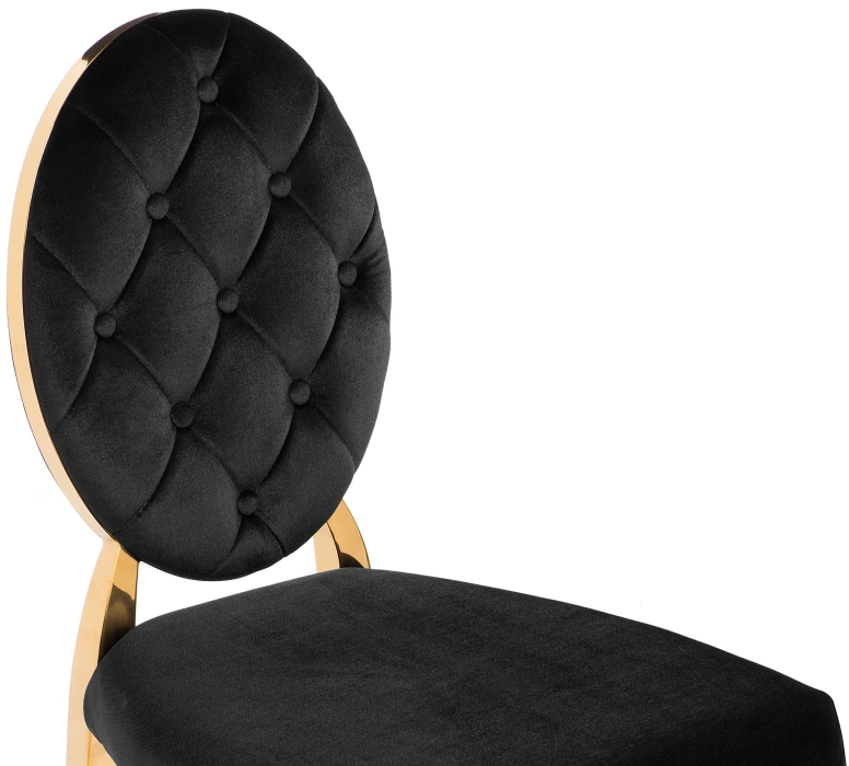Стул Odda, на металлокаркасе, черный / золотой