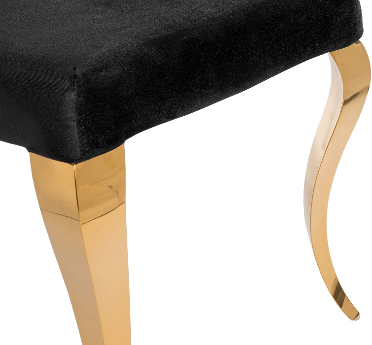 Стул Odda, на металлокаркасе, черный / золотой