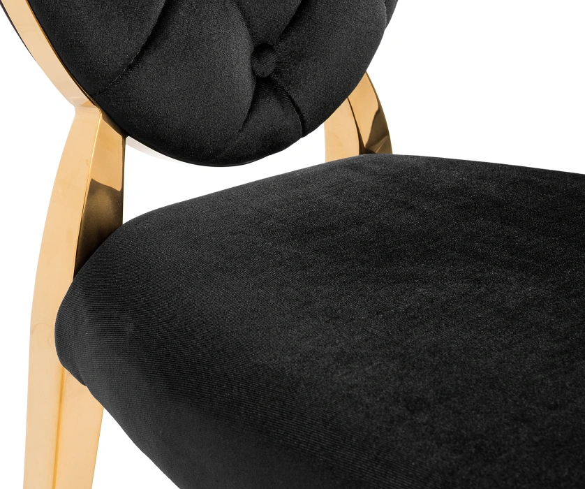 Стул Odda, на металлокаркасе, черный / золотой