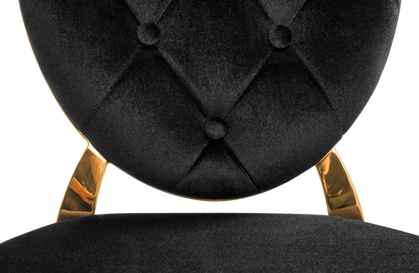 Стул Odda, на металлокаркасе, черный / золотой