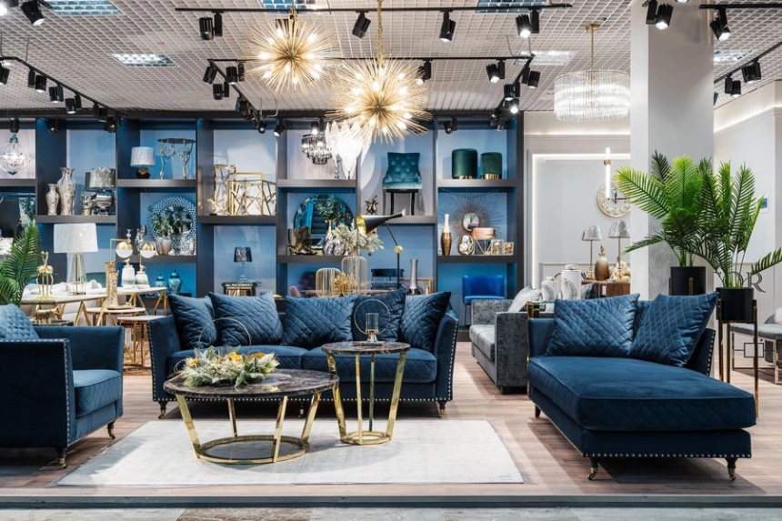 Журнальный стол Dark Emperador, 100x100x40.6, МДФ с полимерным покрытием, коричневый мрамор / золото