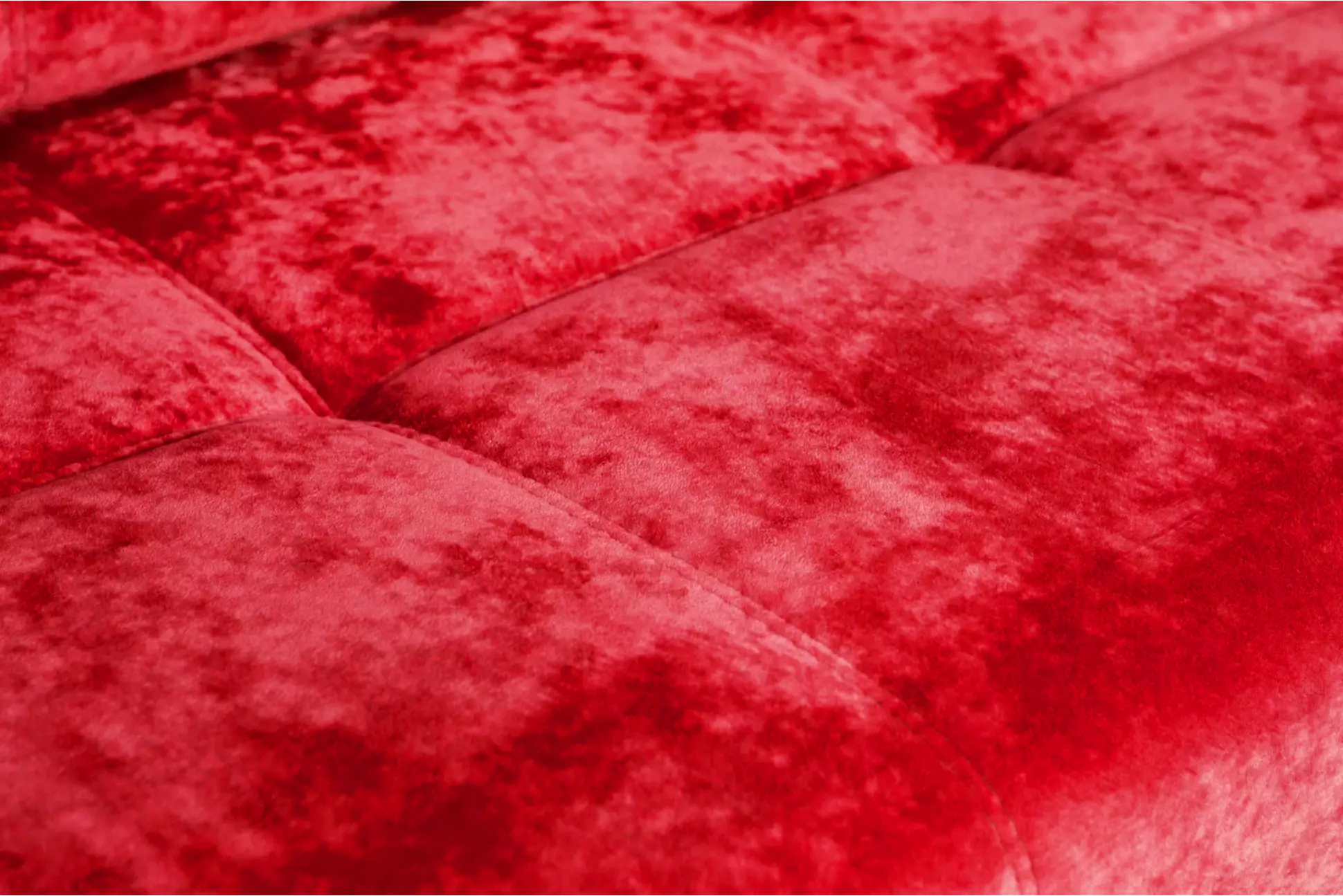 Диван прямой малый Адель 2, ткань Plush rubin, декор Рамух белый