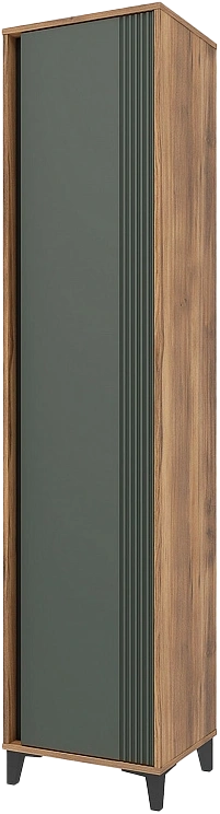 Шкаф пенал Богемия, однодверный, Дуб барокко / Зелёный