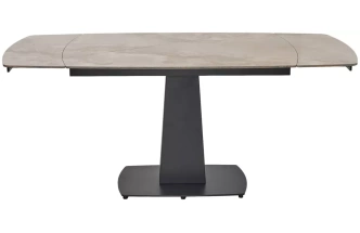 Кухонный раздвижной стол Balde 120, Gloss Amber Jade Solid Ceramic, Black