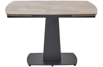 Кухонный раздвижной стол Balde 120, Gloss Amber Jade Solid Ceramic, Black