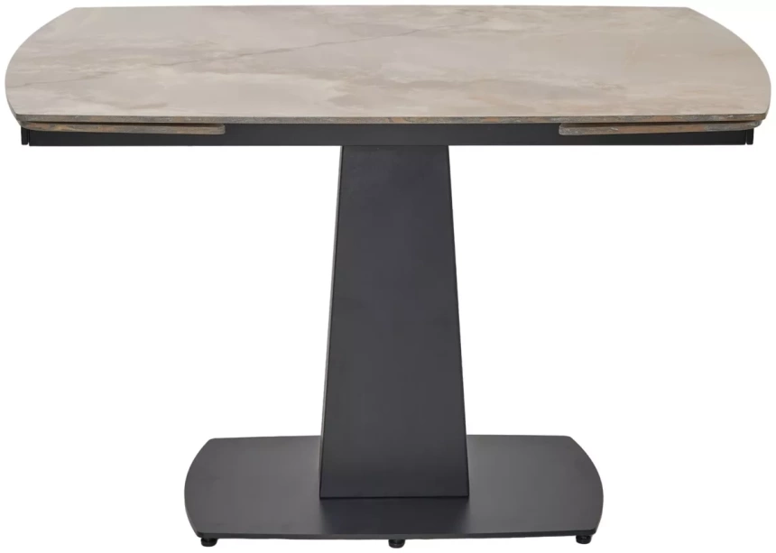 Кухонный раздвижной стол Balde 120, Gloss Amber Jade Solid Ceramic, Black