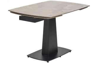 Кухонный раздвижной стол Balde 120, Gloss Amber Jade Solid Ceramic, Black