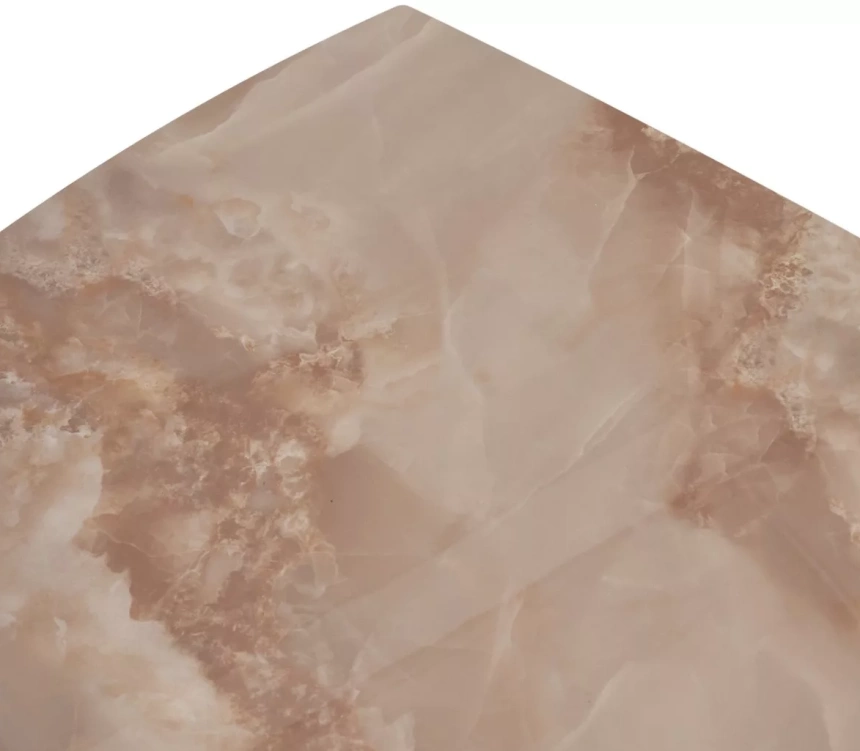 Кухонный раздвижной стол Balde 120, Gloss Amber Jade Solid Ceramic, Black