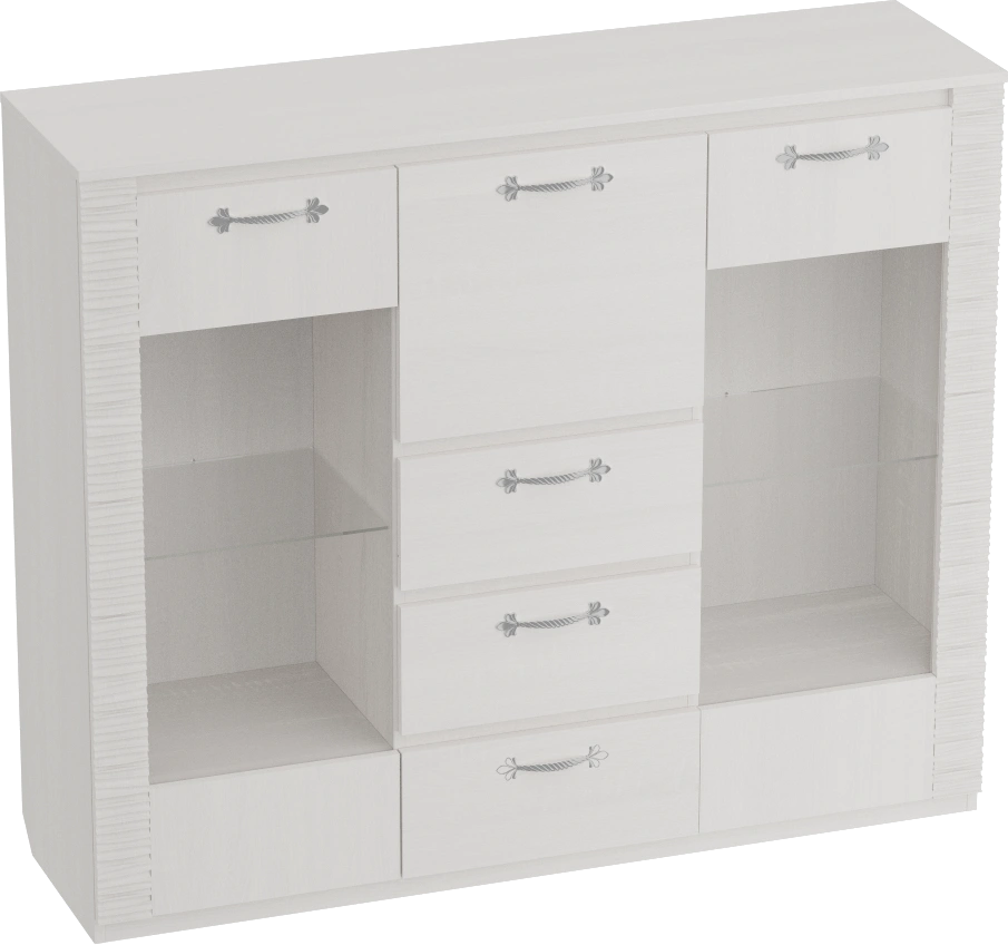 Комод Элана, с баром, бодега белая