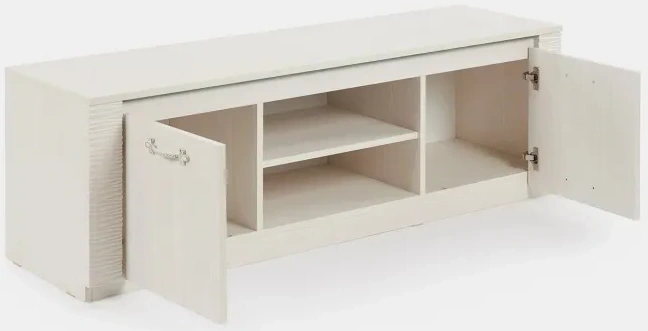 Тумба под ТВ Элана, с полками, бодега белая