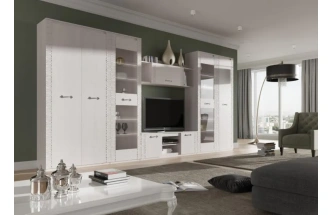 Тумба под ТВ Элана, с полками, бодега белая