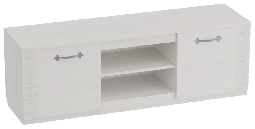 Тумба под ТВ Элана, с полками, бодега белая
