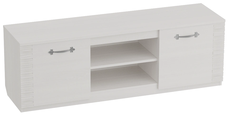 Тумба под ТВ Элана, с полками, бодега белая
