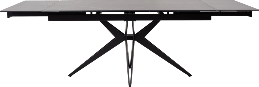 Кухонный стол Forio 160, Matt Black Marble Solid Ceramic, Black