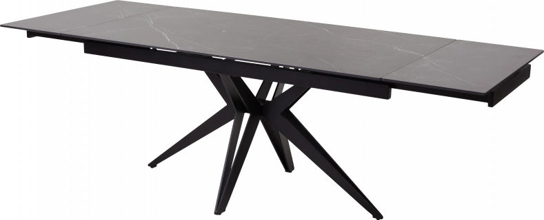 Кухонный стол Forio 160, Matt Black Marble Solid Ceramic, Black