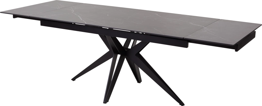 Кухонный стол Forio 160, Matt Black Marble Solid Ceramic, Black