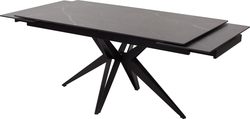Кухонный стол Forio 160, Matt Black Marble Solid Ceramic, Black