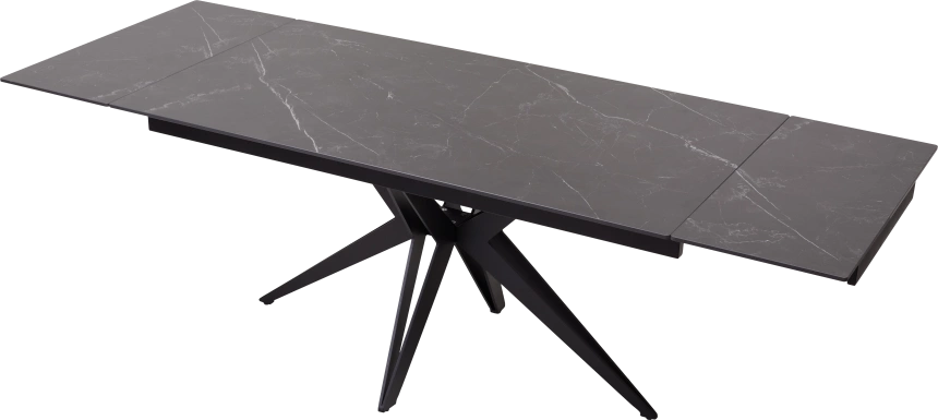 Кухонный стол Forio 160, Matt Black Marble Solid Ceramic, Black
