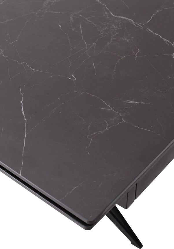 Кухонный стол Forio 160, Matt Black Marble Solid Ceramic, Black