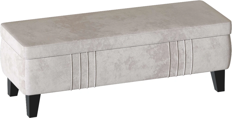 Банкетка Севилья, мягкая, с ящиком, тиффани бежевый