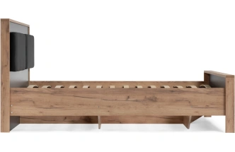 Двуспальная кровать Тхан, 180x200, дуб крафт золотой / антрацит